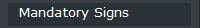 Mandatory Signs